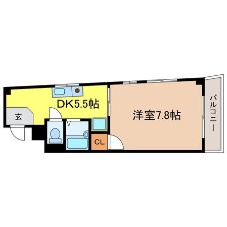 石山駅 徒歩8分 4階の物件間取画像